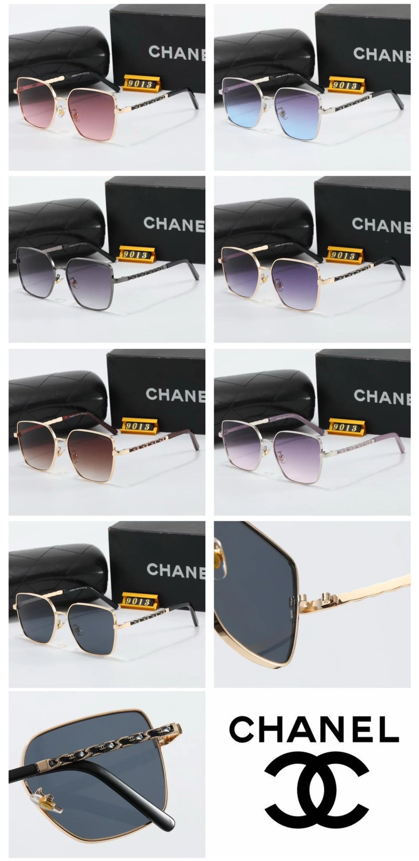 7 colors alloy frame sunglasses 9013