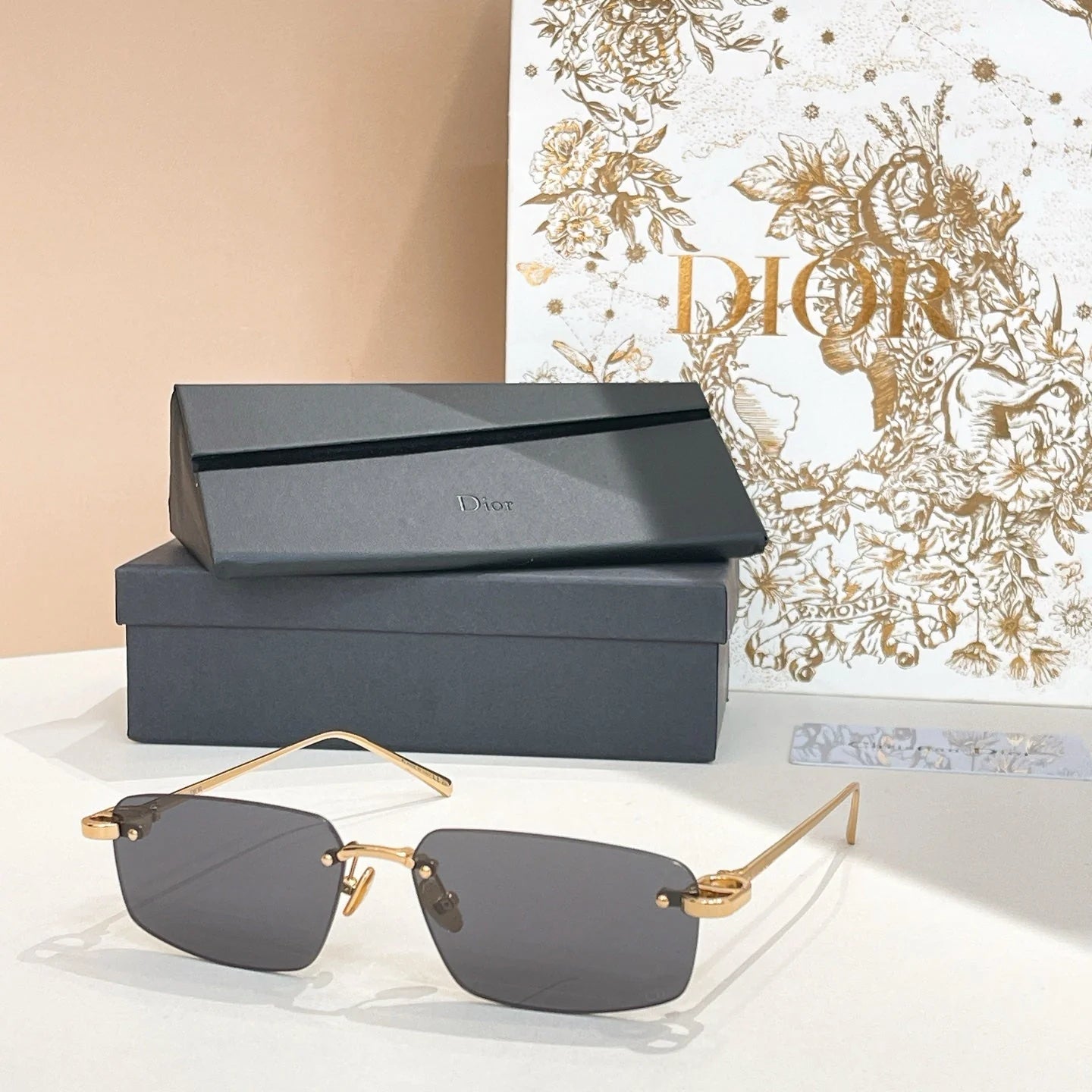 6-color rimless metal sunglasses