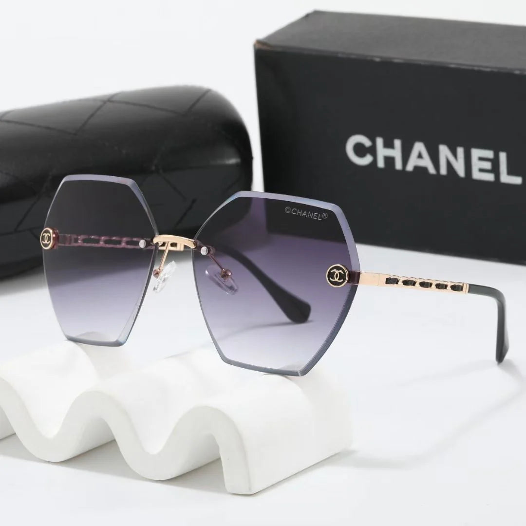 7 colors new prismatic lens metal frame sunglasses