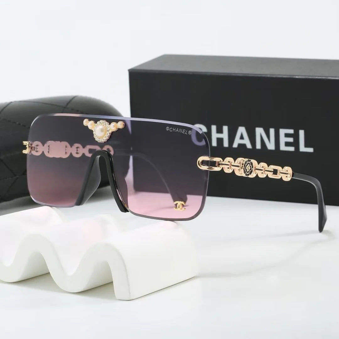 Half frame metal sunglasses
