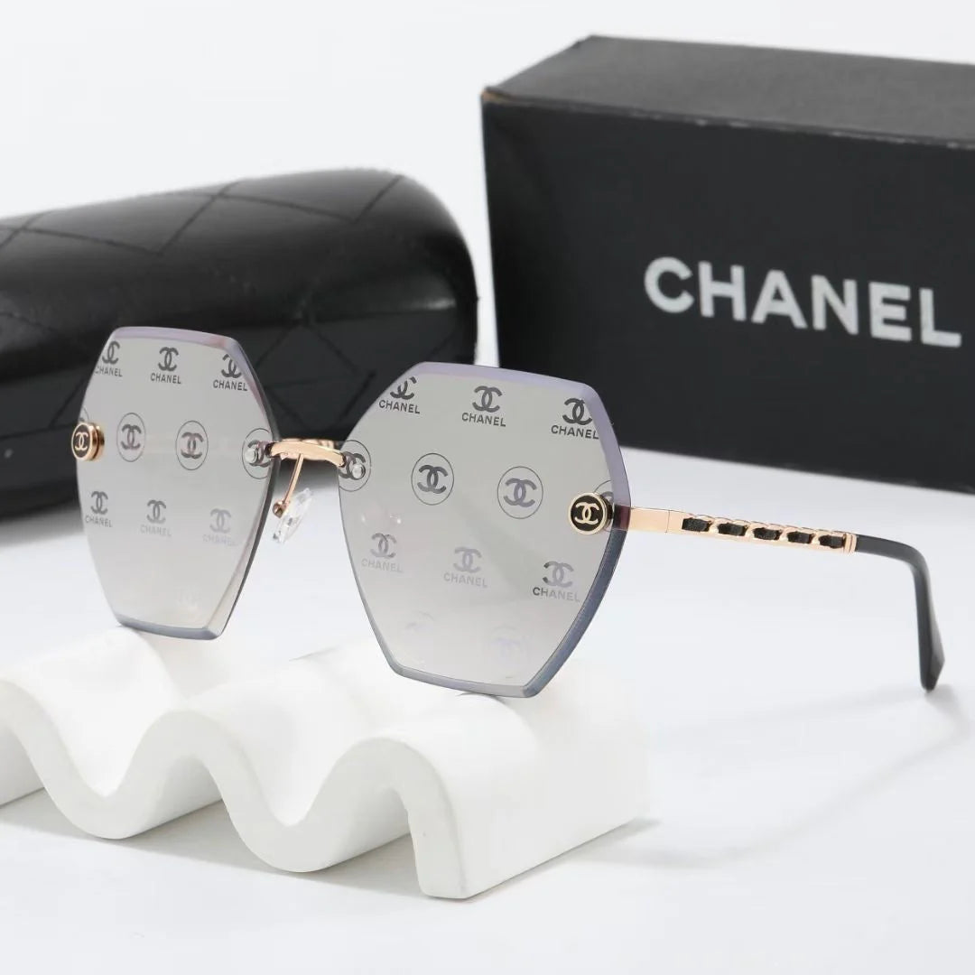 7 colors new prismatic lens metal frame sunglasses