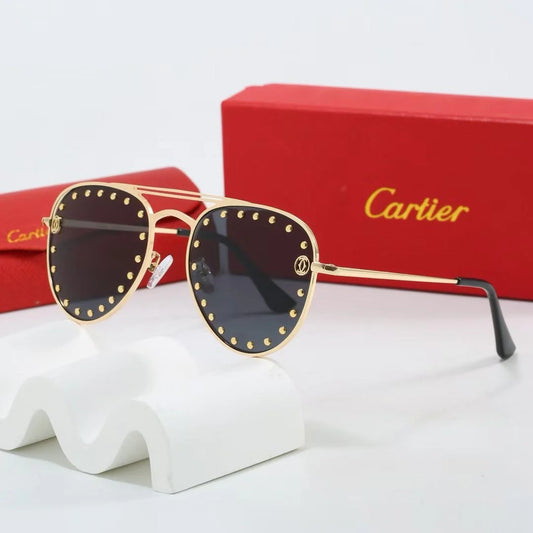 7 colors fashion Personalized rivet large frame sunglasses