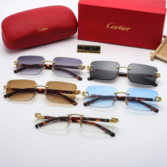 5 colors new frameless plain sunglasses 2246