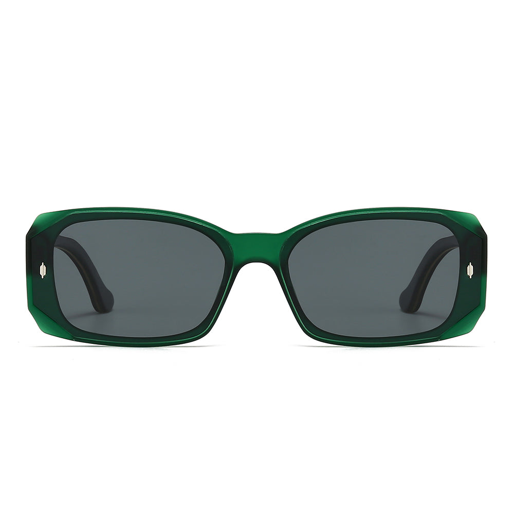 Dollger Square Wooden Temples Retro Sunglasses