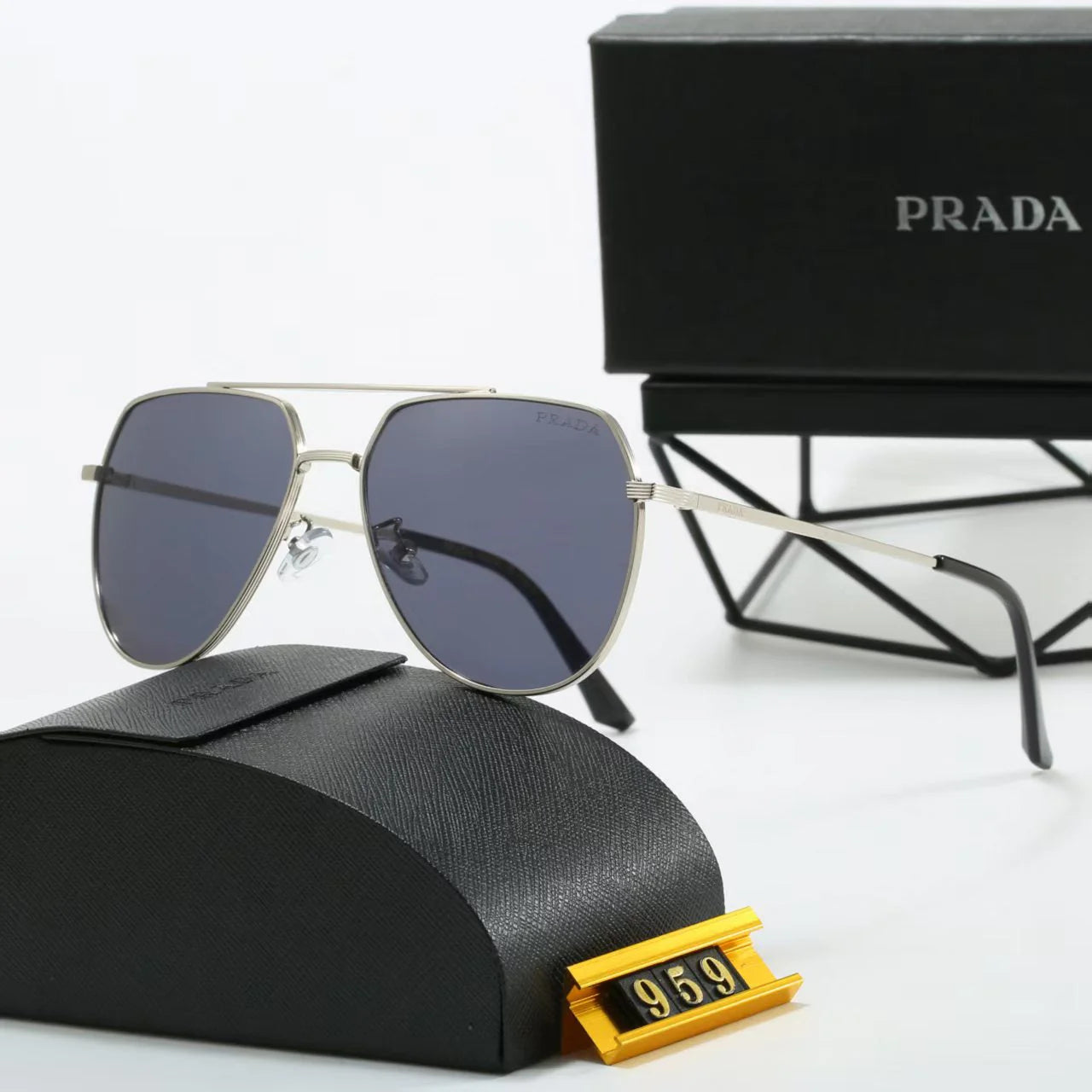 Thin lens metal sunglasses 959