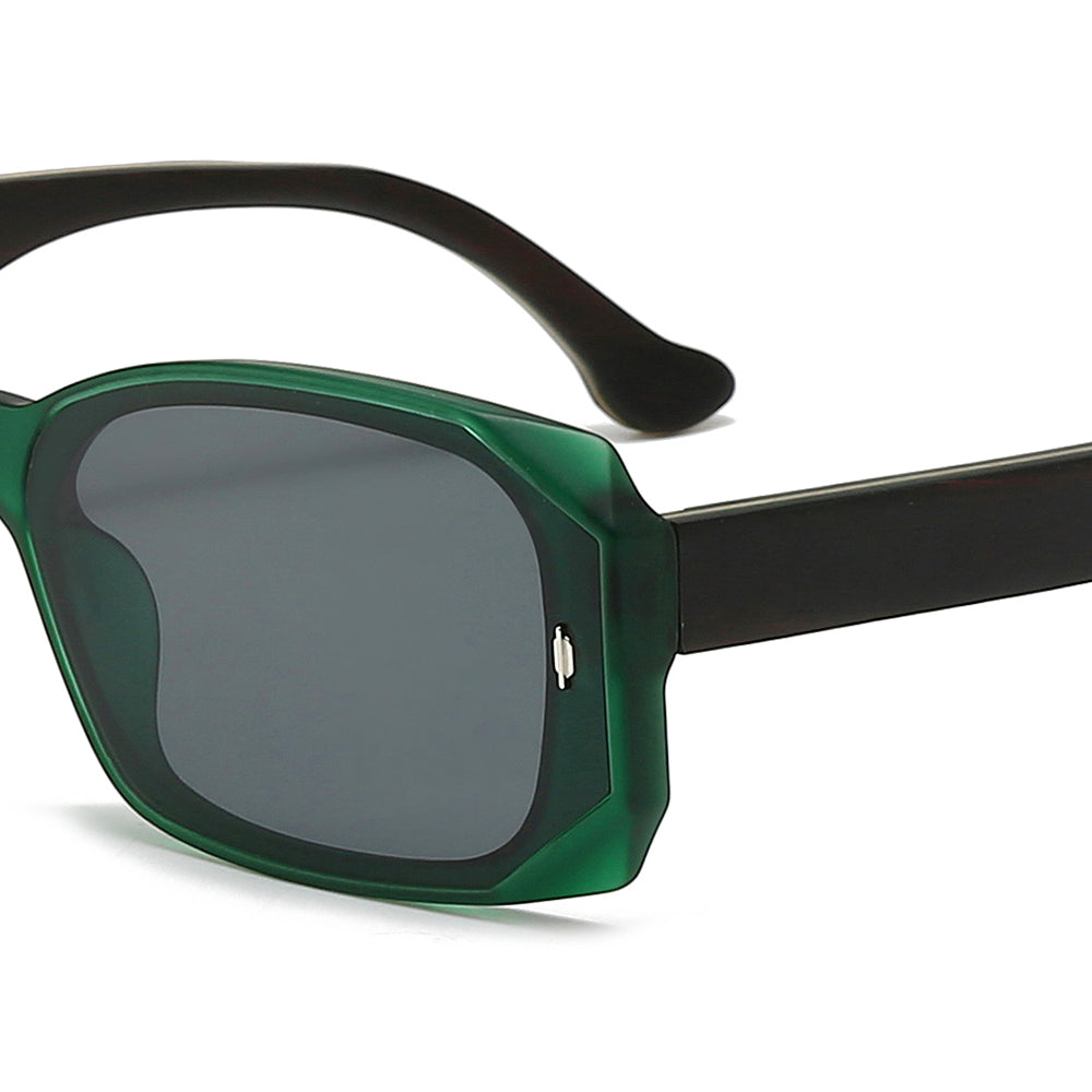 Dollger Square Wooden Temples Retro Sunglasses