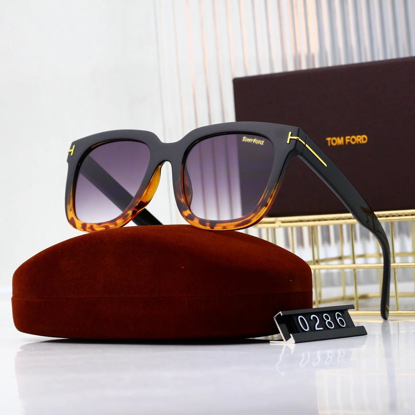 8-color blue light flat mirror HD lens full frame design sunglasses 0286