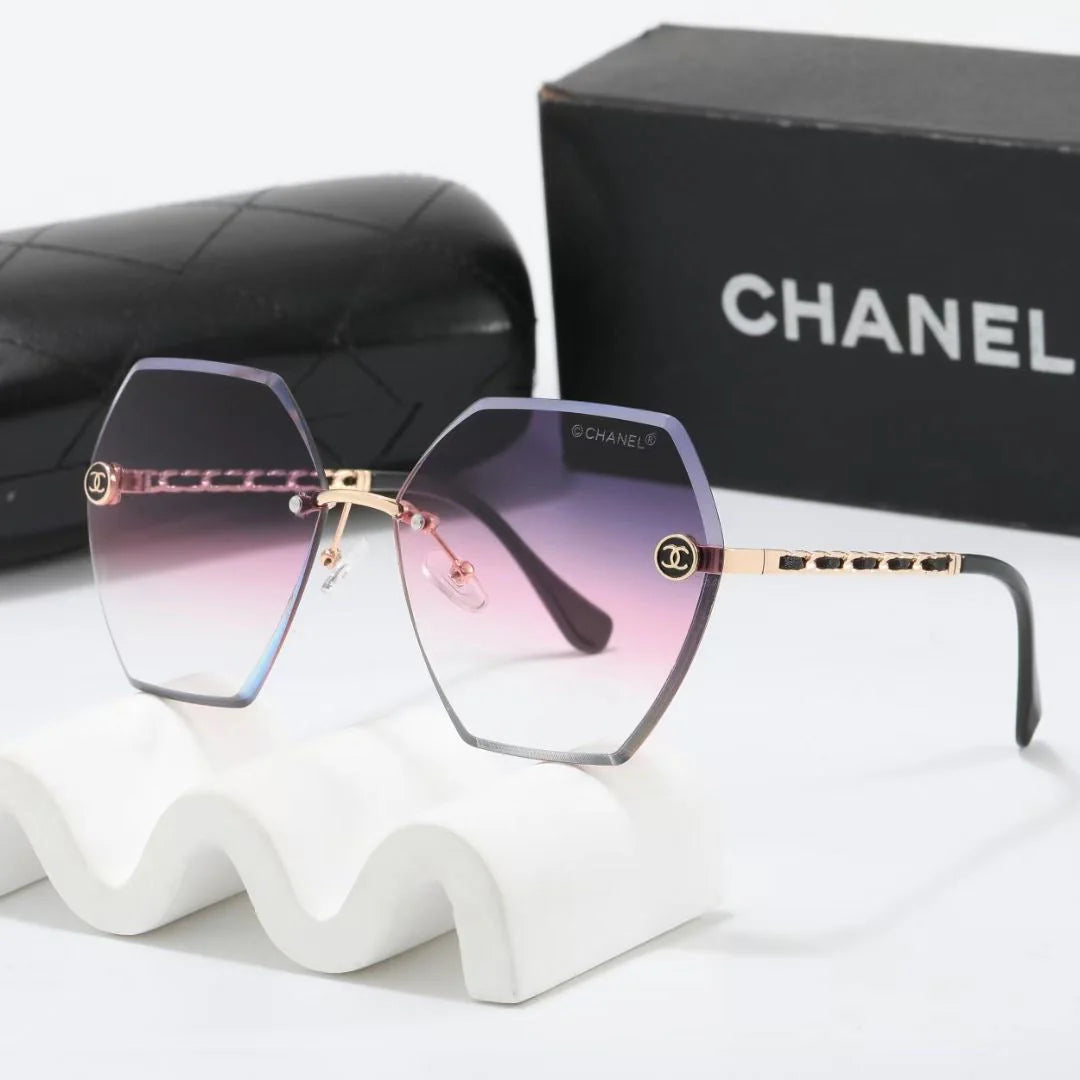 7 colors new prismatic lens metal frame sunglasses