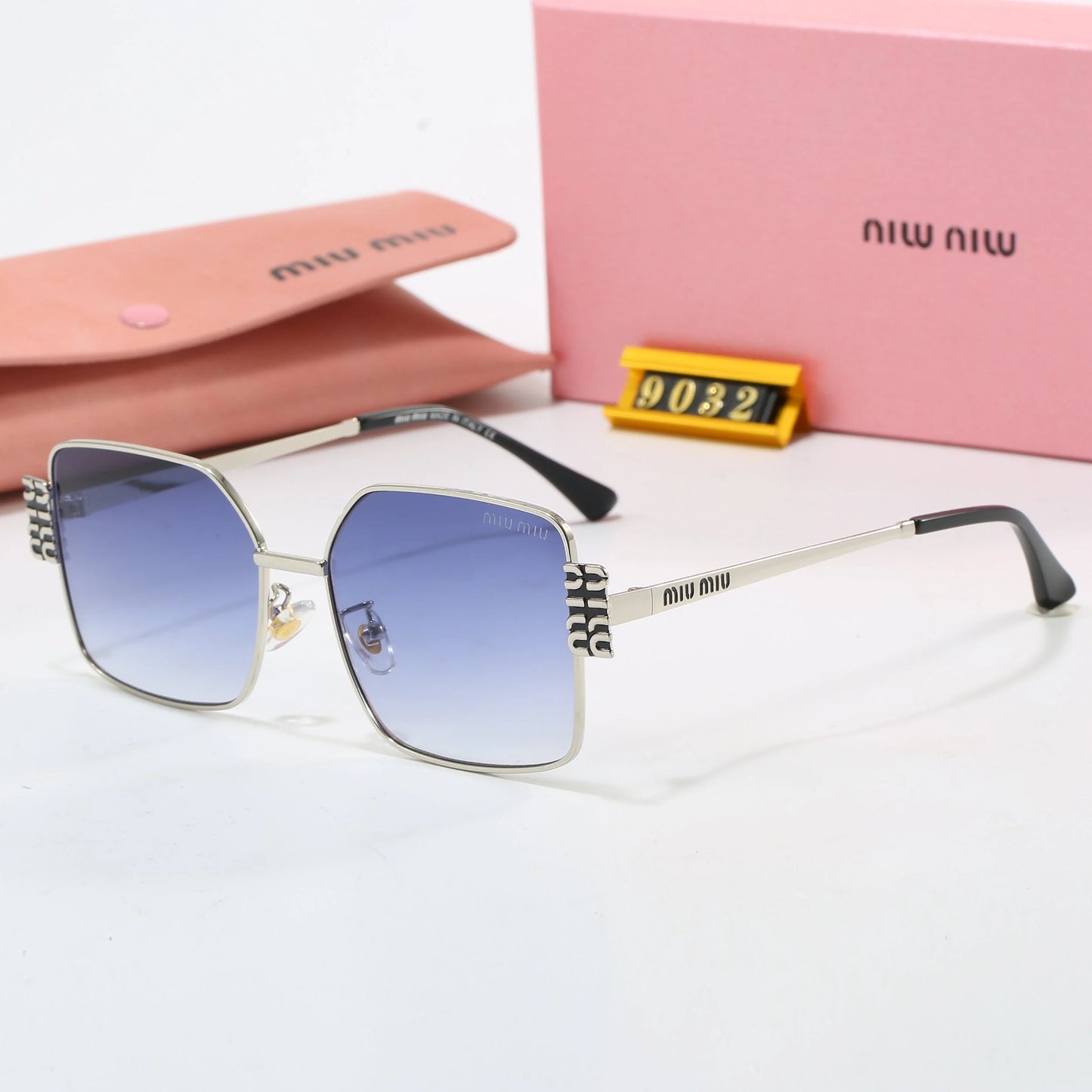 7 colors new metal frame thin temple sunglasses 9032
