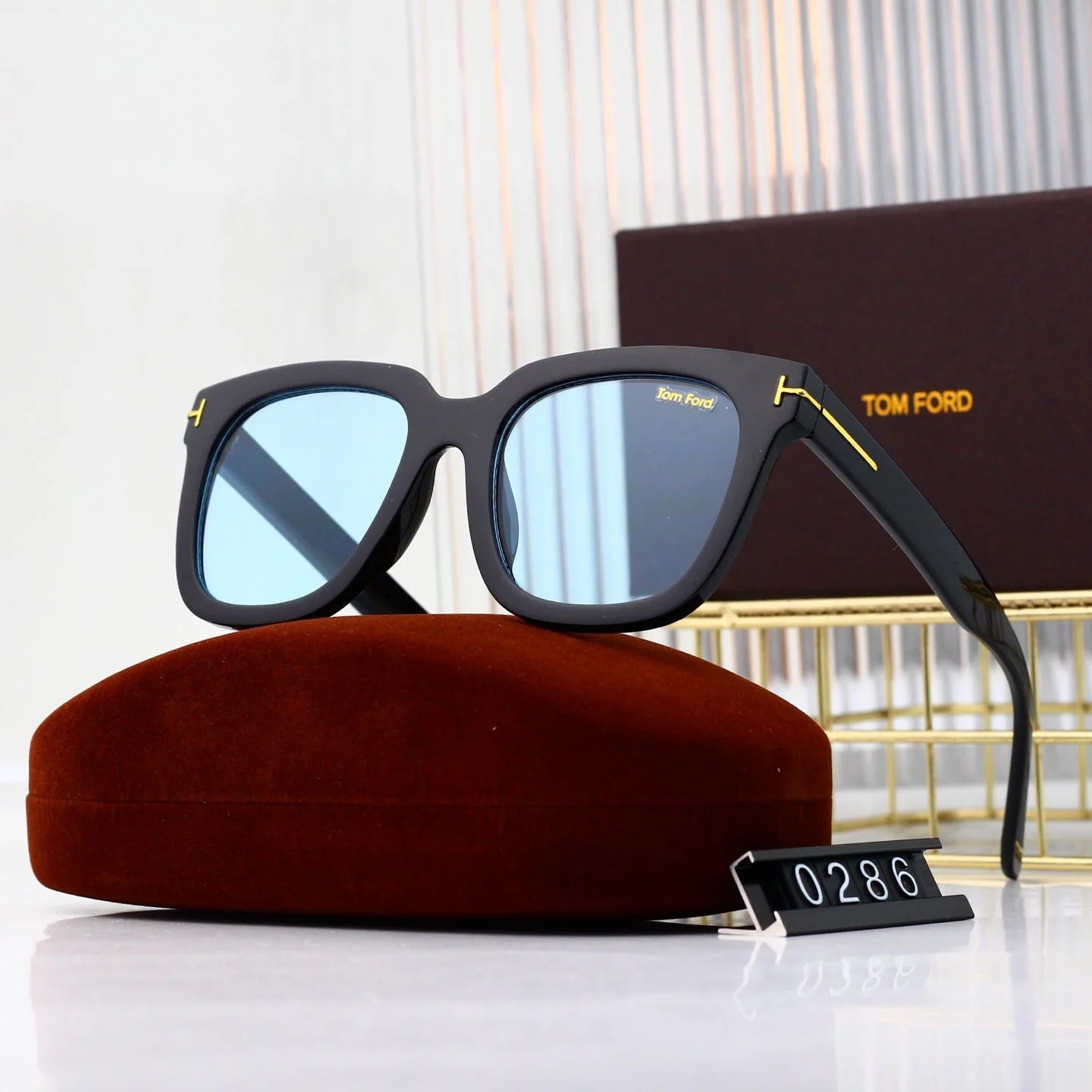 8-color blue light flat mirror HD lens full frame design sunglasses 0286