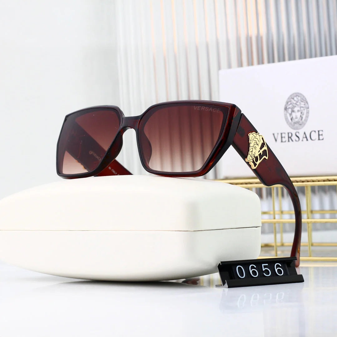 7 colors square frame anti-ultraviolet cat-eye sunglasses 0656