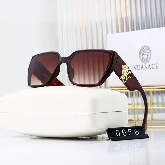 7 colors square frame anti-ultraviolet cat-eye sunglasses 0656