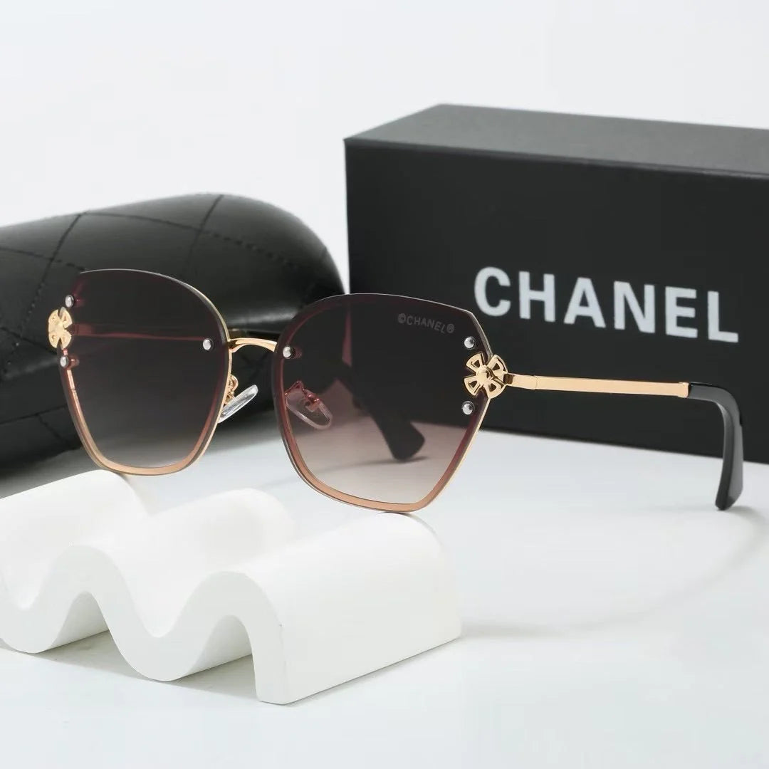 7 colors frameless metal thin lens sunglasses