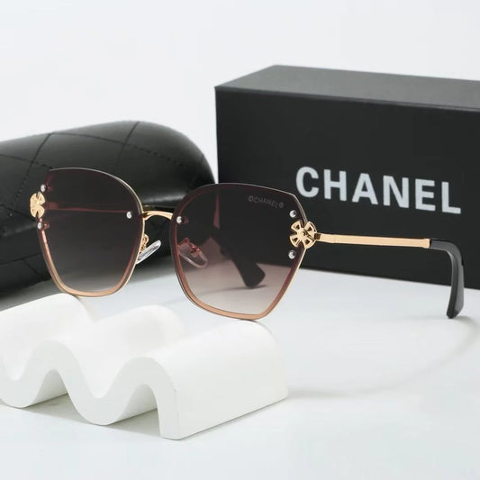 7 colors frameless metal thin lens sunglasses