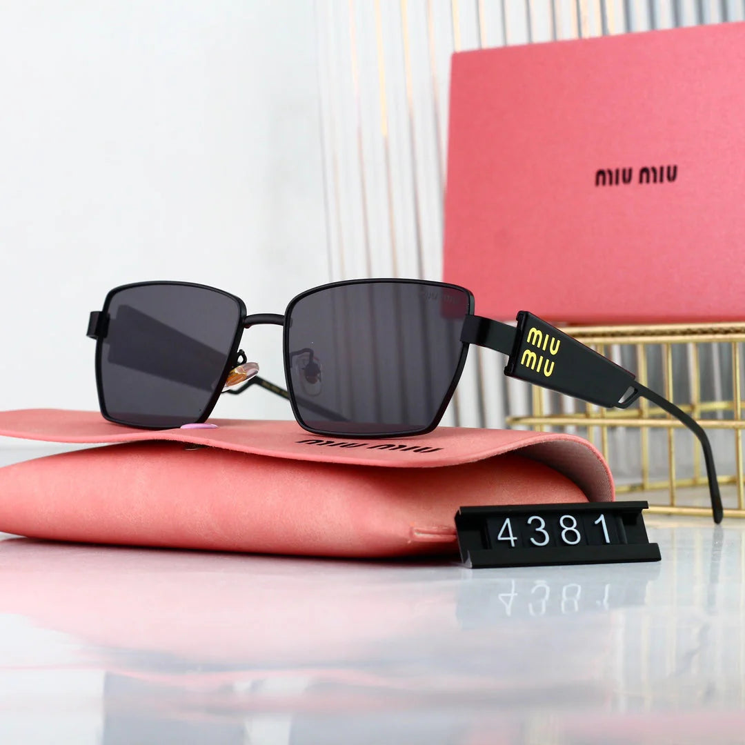 Retro HD Wide-rim Rectangular Sunglasses