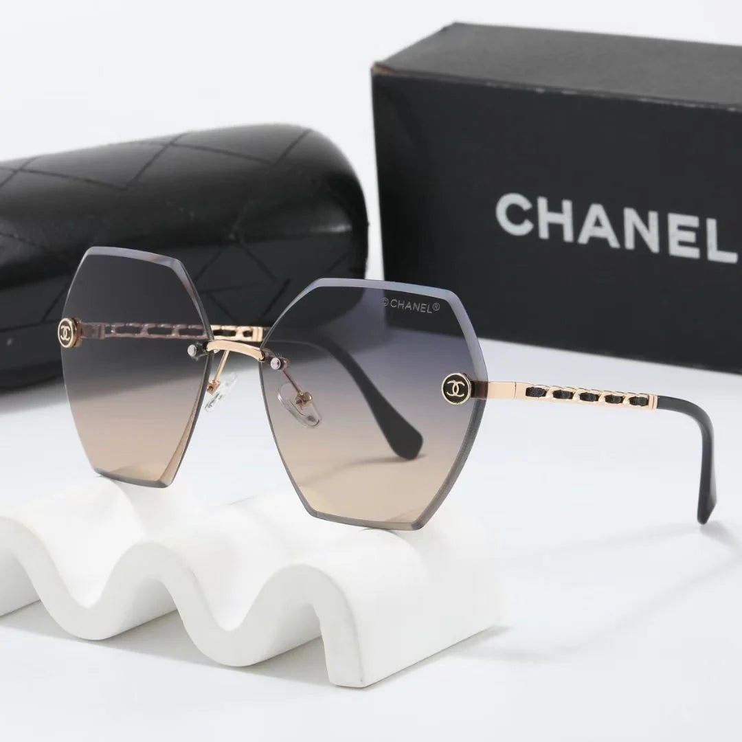 7 colors new prismatic lens metal frame sunglasses