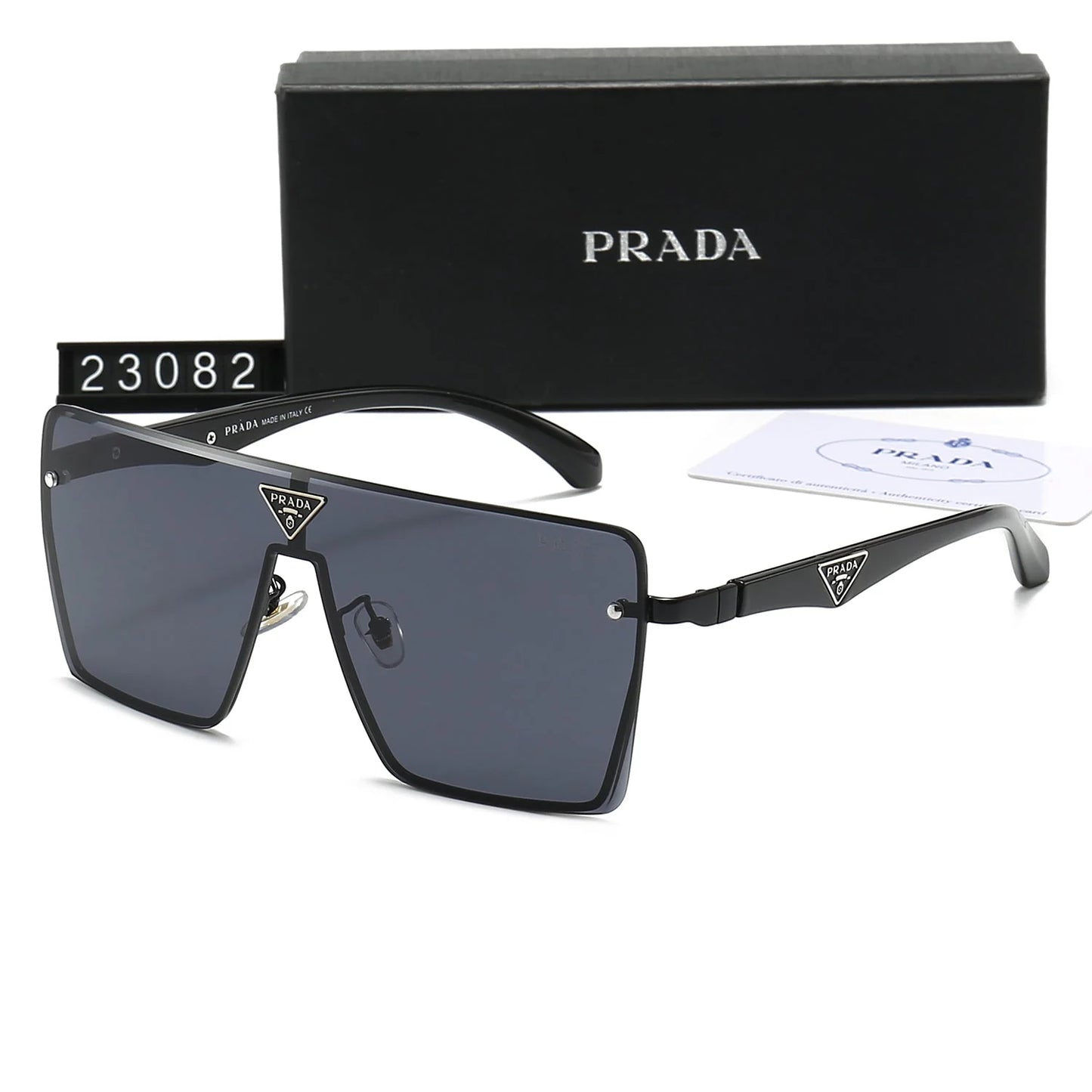 One-Piece Triangle Logo HD Sunglasses