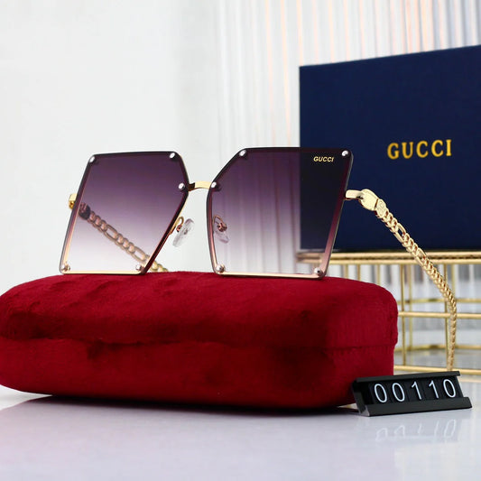 6-color square popular high-definition lens metal sunglasses 00110