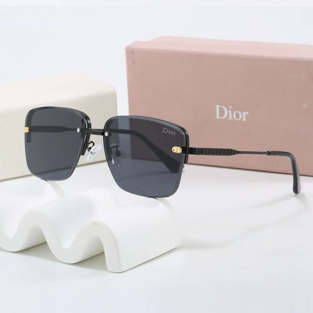 Gradient two-tone metal sunglasses