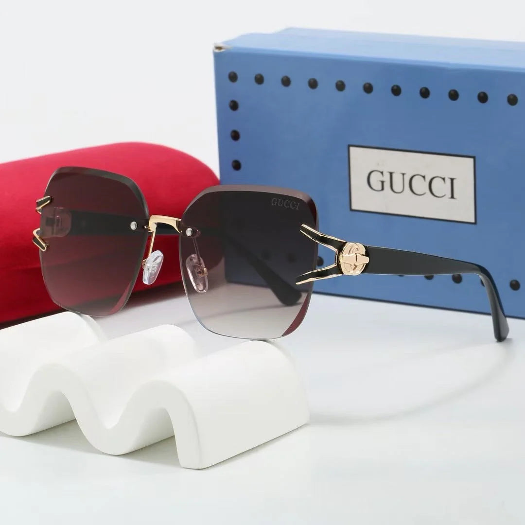 Gradient frameless thin sunglasses